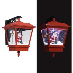 vidaXL Lámpara de pared de Navidad LED y Papa Noel rojo 40x27x45 cm