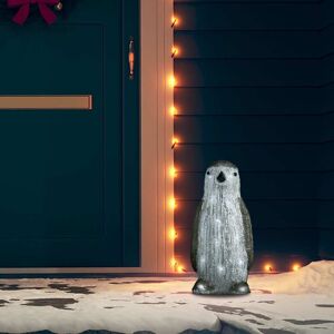 vidaXL Figura de pingüino de acrílico navideño LED 30 cm