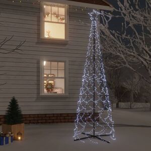 vidaXL Árbol de Navidad cónico 500 LED blanco frío 100x300 cm