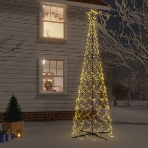 vidaXL Árbol de Navidad cónico 500 LED blanco cálido 100x300 cm