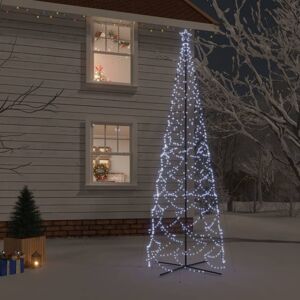 vidaXL Árbol de Navidad cónico 1400 LED blanco frío 160x500 cm