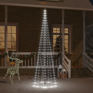 vidaXL Árbol de Navidad en asta de bandera 310 LED blanco frío 300 cm