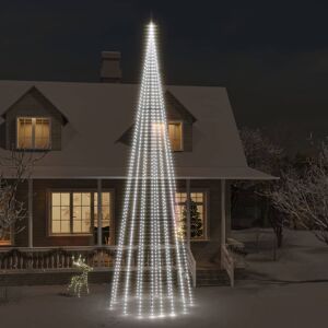 vidaXL Árbol de Navidad en asta de bandera 1134 LED blanco frío 800 cm