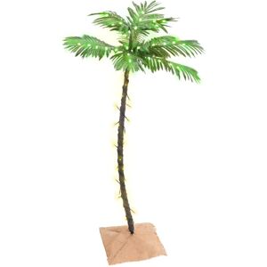 vidaXL Palmera artificial con 72 LED blanco cálido 120 cm