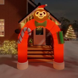 vidaXL Puerta de arco inflable de Navidad con LED 380 cm