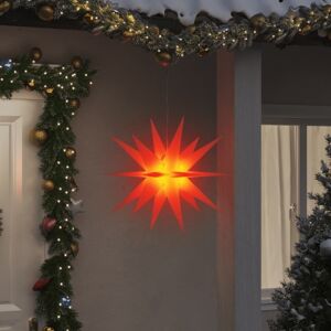 vidaXL Lámpara de Navidad con LED plegable roja 57 cm