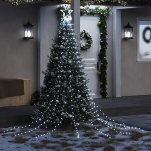 vidaXL Luces para árbol de Navidad 320 LEDs blanco frío 375 cm