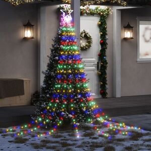 vidaXL Luces para árbol de Navidad 320 LEDs de colores 375 cm
