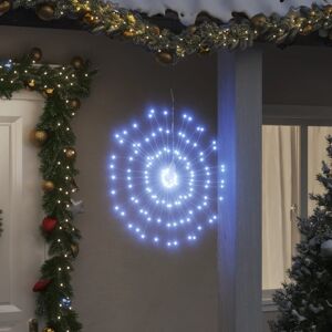 vidaXL Luces de Navidad de estrellas 4 uds 140 LED blanco frío 17 cm