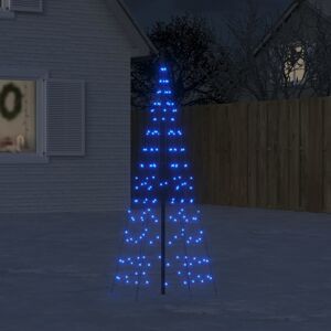 vidaXL Árbol de Navidad en asta de bandera 200 LED azul 180 cm