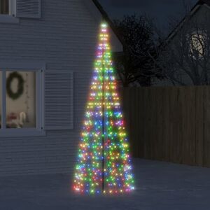 vidaXL Árbol de Navidad en asta de bandera 550LED colores 300 cm