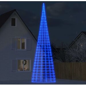 vidaXL Árbol de Navidad en asta de bandera 3000 LED azul 800 cm