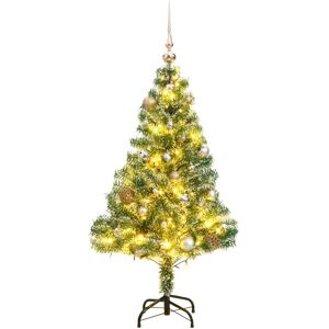 vidaXL Árbol de Navidad artificial con 150 LEDs bolas y nieve 150 cm