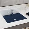 vidaXL Lavabo de lujo con grifo cerámica azul oscuro 60x46 cm