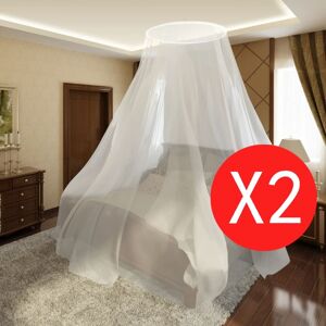 vidaXL Mosquitera redonda 2 piezas 56x325x230 cm