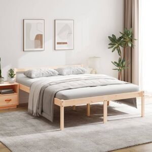 vidaXL Cama para personas mayores madera maciza de pino 150x200 cm