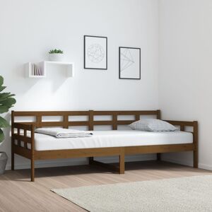 vidaXL Sofá cama madera maciza de pino marrón miel 80x200 cm