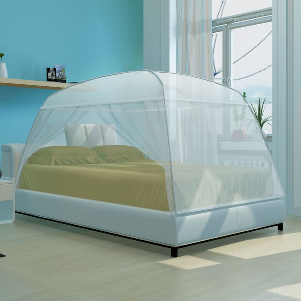 vidaXL Mosquitera Blanca Con 2 Puertas Neto Mongolia 200 x 180 x 150 cm