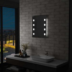 vidaXL Espejo de pared de baño con LED 50x60 cm