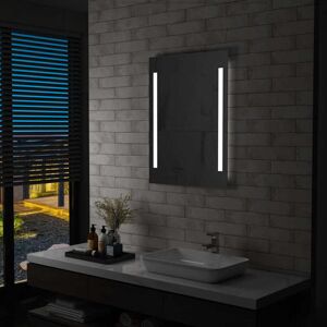 vidaXL Espejo de pared de baño con LED 60x80 cm