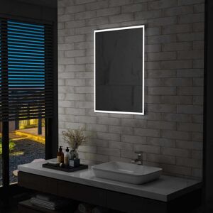 vidaXL Espejo de pared de baño con LED 60x80 cm