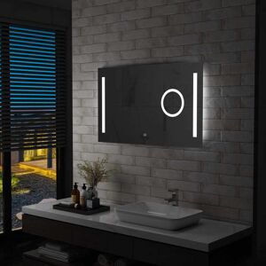 vidaXL Espejo de pared de baño con LED y sensor táctil 100x60 cm