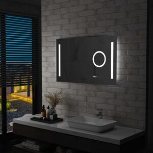 vidaXL Espejo de pared de baño con LED y sensor táctil 100x60 cm