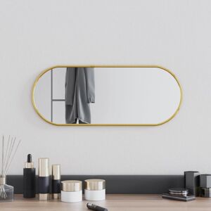 vidaXL Espejo de pared ovalado dorado 50x20 cm