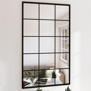 vidaXL Espejos de pared 4 uds metal negro 100x60 cm