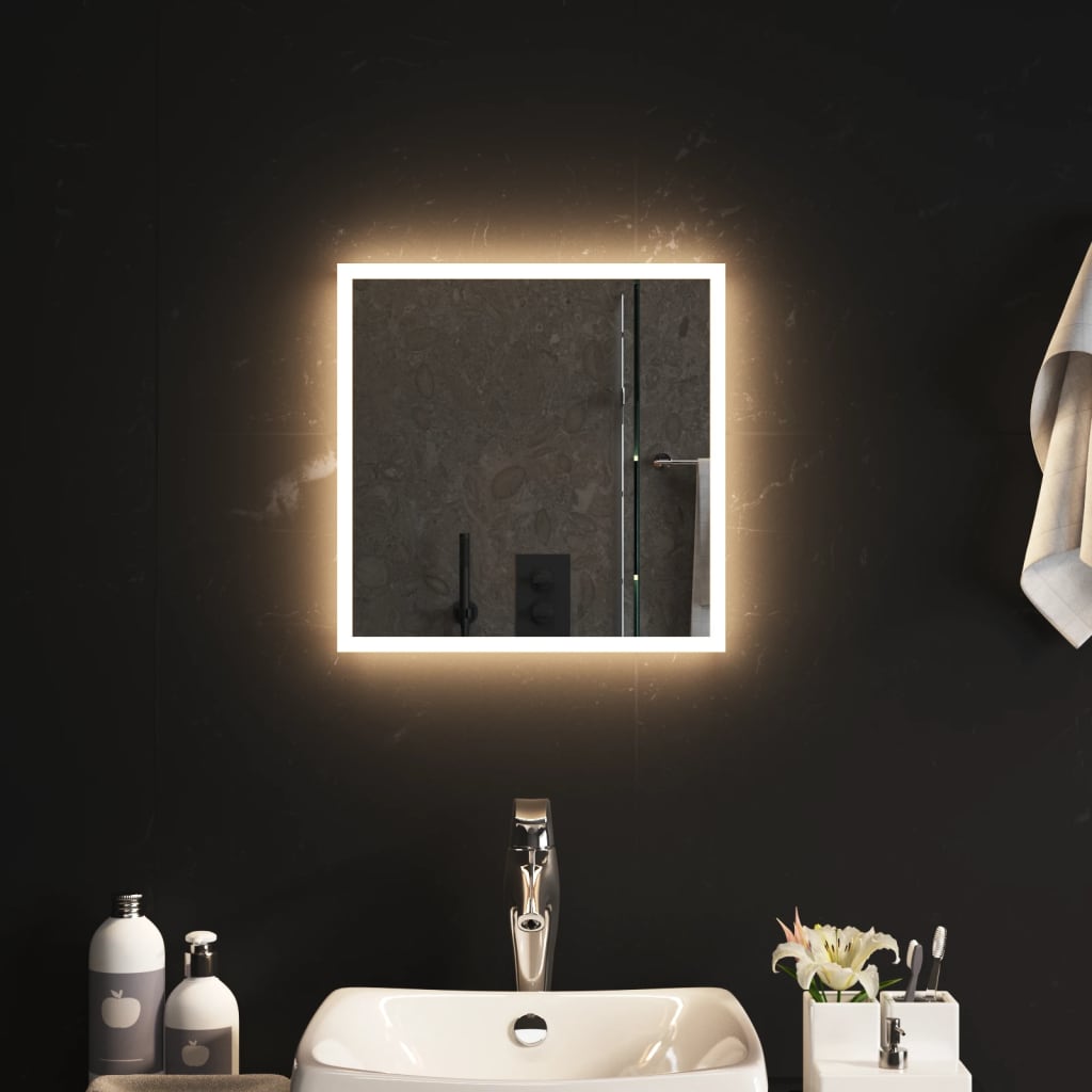 vidaXL Espejo de baño con LED 40x40 cm