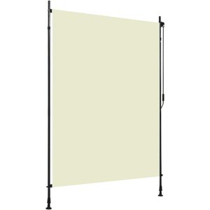 vidaXL Estor enrollable de exterior color crema 150x270 cm