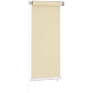 vidaXL Persiana enrollable de exterior HDPE crema 60x140 cm