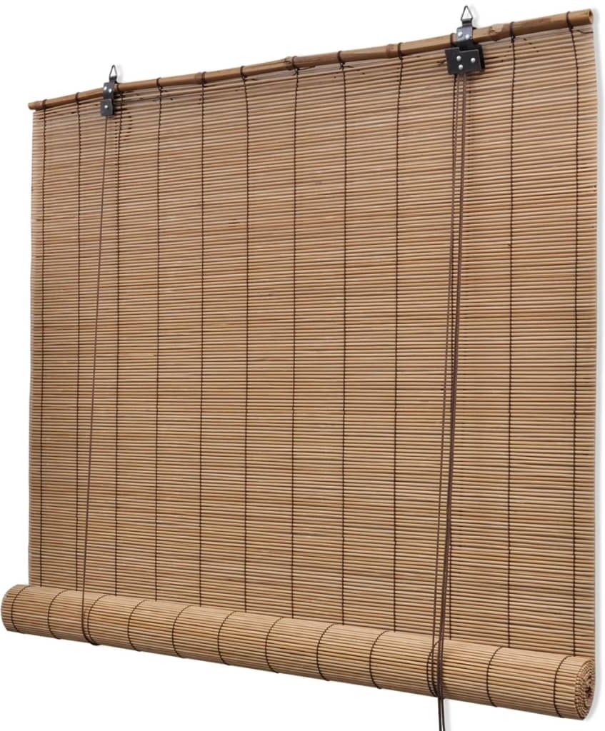 vidaXL Persianas enrollables de bambú marrón 120x220 cm vidaXL Persianas enrollables de bambú marrón 120x220 cm