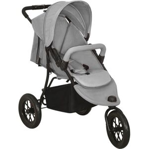 vidaXL Carrito de bebés de acero gris claro