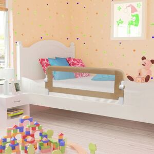 vidaXL Barandilla de seguridad cama de niño poliéster taupe 120x42 cm