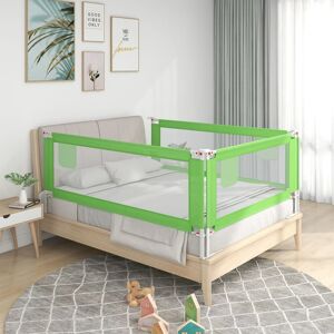 vidaXL Barandilla de seguridad cama de niño verde tela 140x25 cm