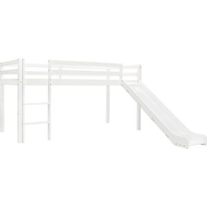 vidaXL Cama alta para niños tobogán y escalera madera pino 97x208 cm