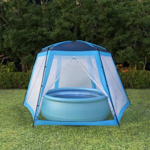 vidaXL Carpa para piscina de tela azul 500x433x250 cm