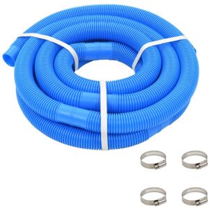 vidaXL Manguera de piscina con abrazaderas azul 38 mm 6 m