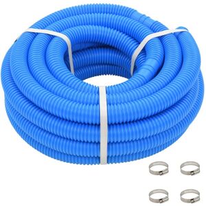 vidaXL Manguera de piscina con abrazaderas azul 38 mm 12 m