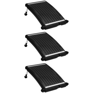 vidaXL Paneles calefactores solares de piscina curvos 3 uds 72,5x46 cm