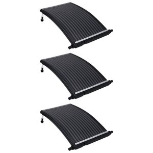 vidaXL Paneles calefactores solares de piscina curvos 3 uds 110x65 cm