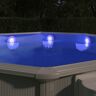 vidaXL Lámpara LED sumergible flotante piscina mando distancia blanco