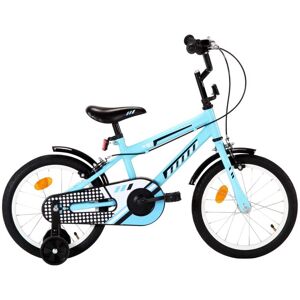 vidaXL Bicicleta para niños 16 pulgadas negro y azul