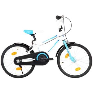 vidaXL Bicicleta para niños 18 pulgadas azul y blanco