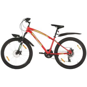 vidaXL Bicicleta de montaña 21 velocidades 26 inch rueda 36 cm rojo