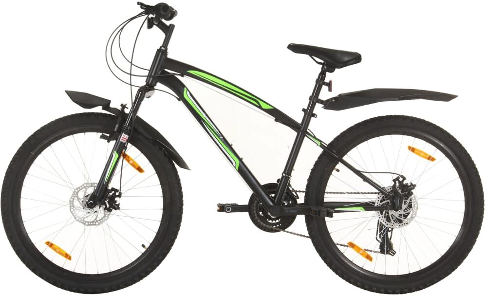 vidaXL Bicicleta montaña 21 velocidades 26 pulgadas rueda 36 cm negro