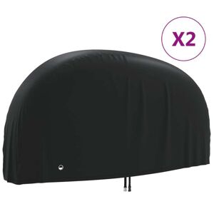 vidaXL Cubiertas para bicicletas 2 uds tela Oxford 190T 200x70x110 cm