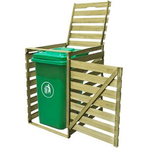 vidaXL Cobertizo para contenedor de basura de madera impregnada 240 L