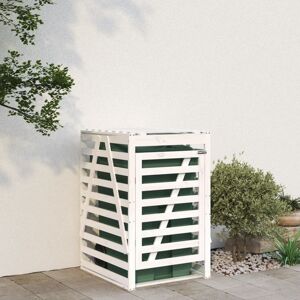 vidaXL Cobertizo para cubos de basura madera pino blanco 84x90x128,5cm